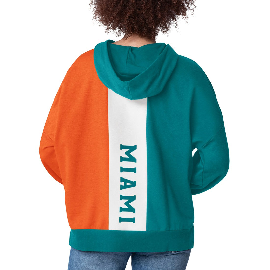 Miami Dolphins Starter Women's Power Move Long Sleeve Pullover Hoodie - Aqua outlet