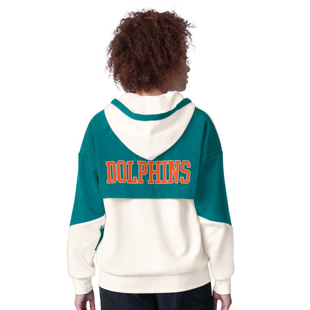 Miami Dolphins Starter Women's Scrimmage Full-Zip Hoodie - White discount