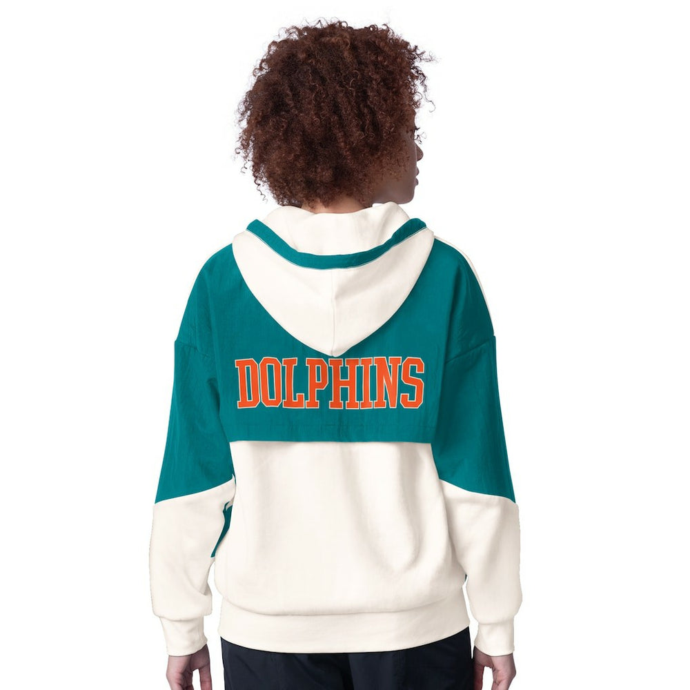 Miami Dolphins Starter Women's Scrimmage Full-Zip Hoodie - White discount