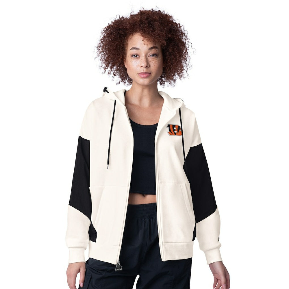 Cincinnati Bengals Starter Women's Scrimmage Full-Zip Hoodie - White sale