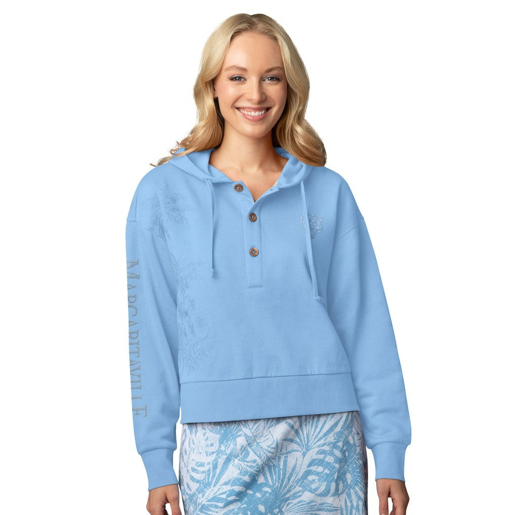Chicago Bears Margaritaville Women's Island Dream Solid Pullover Hoodie - Blue sale