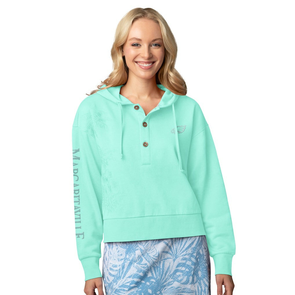 Philadelphia Eagles Margaritaville Women's Island Dream Solid Pullover Hoodie - Mint discount