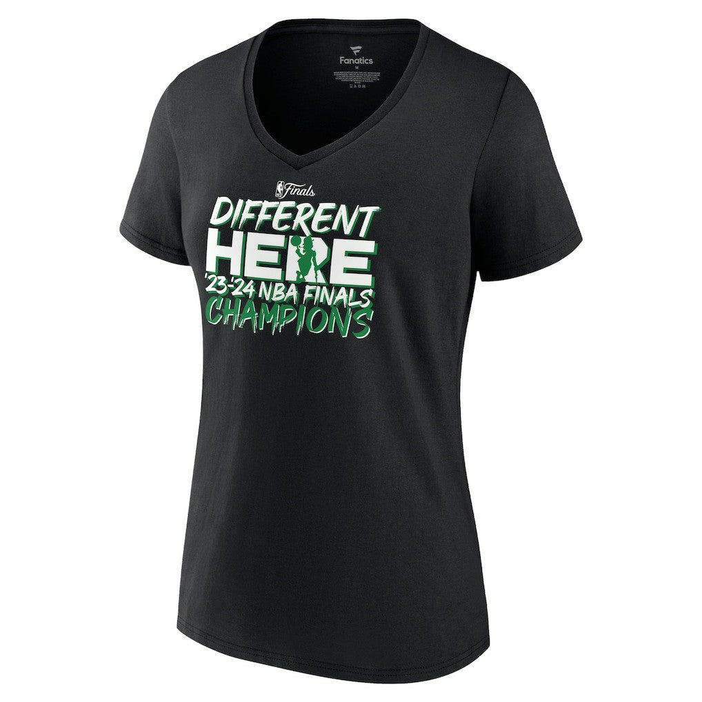 Boston Celtics Women's 2024 NBA Finals Champions Pump Fake Hometown Originals V-Neck T-Shirt - Black shop
