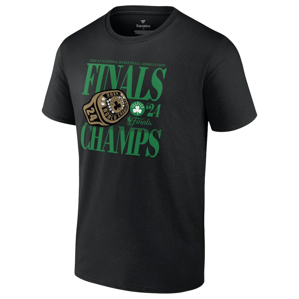Boston Celtics 2024 NBA Finals Champions Ball Screen Ring T-Shirt - Black on sale