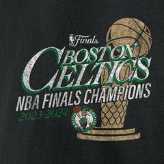 Boston Celtics 2024 NBA Finals Champions Fast Break Finish Trophy T-Shirt - Black shop