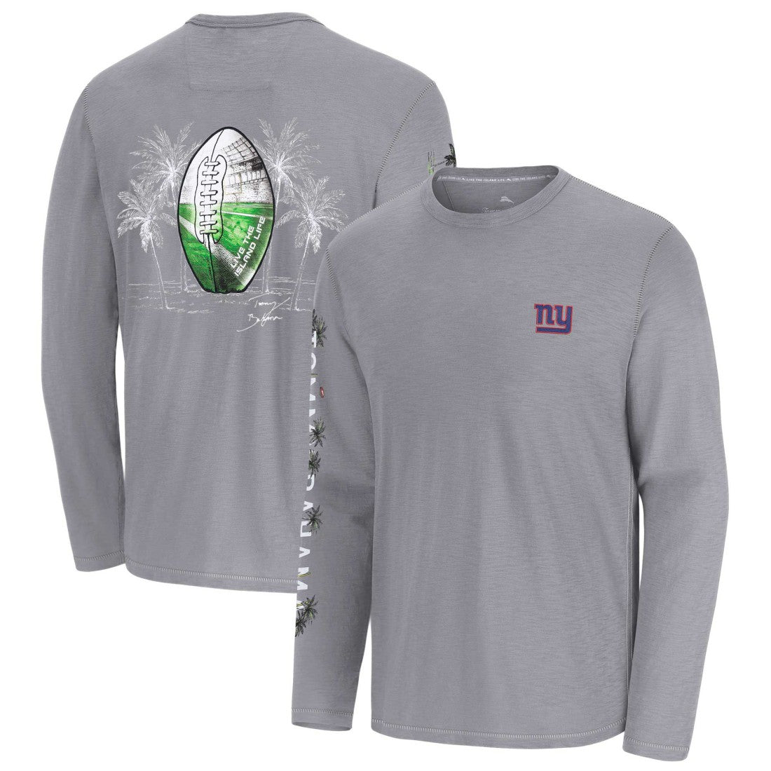 New York Giants Oasis Endzone Lux Long Sleeve T-Shirt - Gray outlet