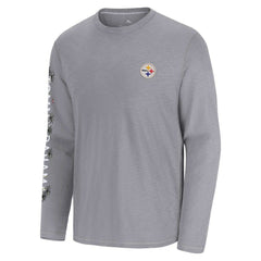 Pittsburgh Steelers Oasis Endzone Lux Long Sleeve T-Shirt - Gray online