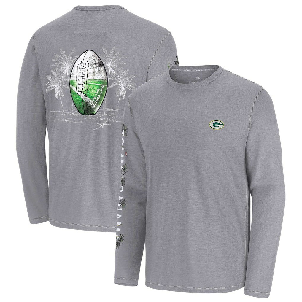 Green Bay Packers Oasis Endzone Lux Long Sleeve T-Shirt - Gray sale