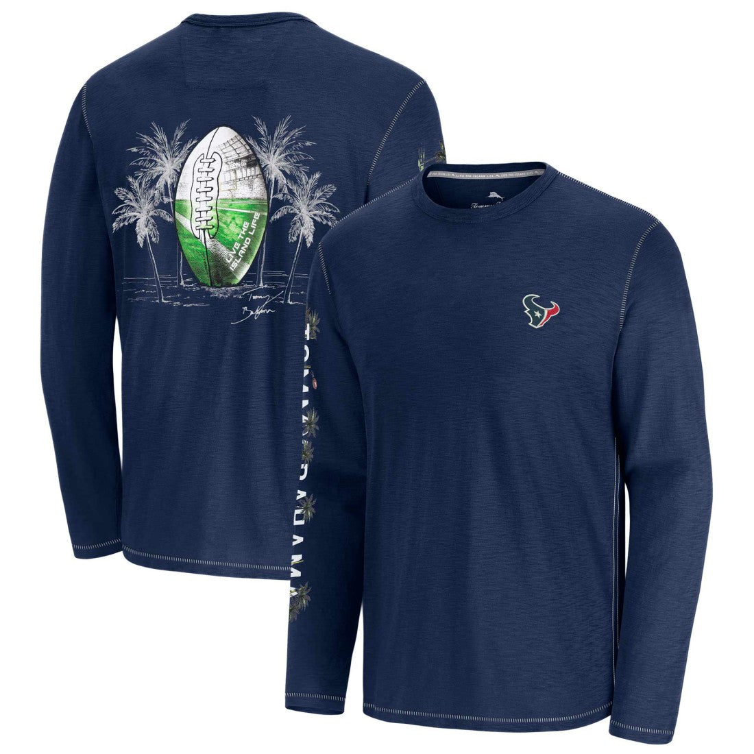 Houston Texans Oasis Endzone Lux Long Sleeve T-Shirt - Blue cheap
