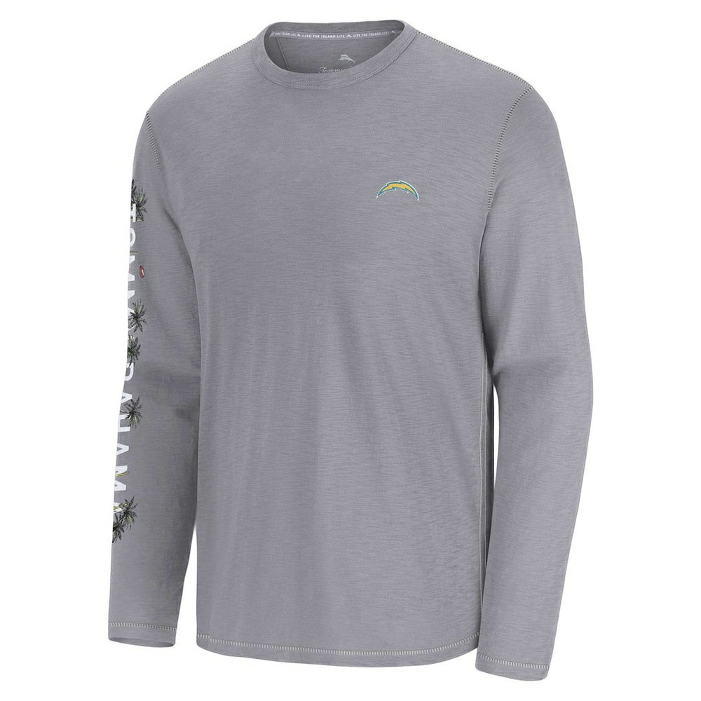 Los Angeles Chargers Oasis Endzone Lux Long Sleeve T-Shirt - Gray outlet