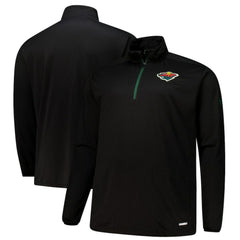 Minnesota Wild Fanatics Big & Tall Authentic Pro Quarter-Zip Top - Black Tops