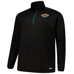 Minnesota Wild Fanatics Big & Tall Authentic Pro Quarter-Zip Top - Black Tops