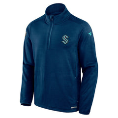 Seattle Kraken Fanatics Big & Tall Authentic Pro Quarter-Zip Top - Navy Tops