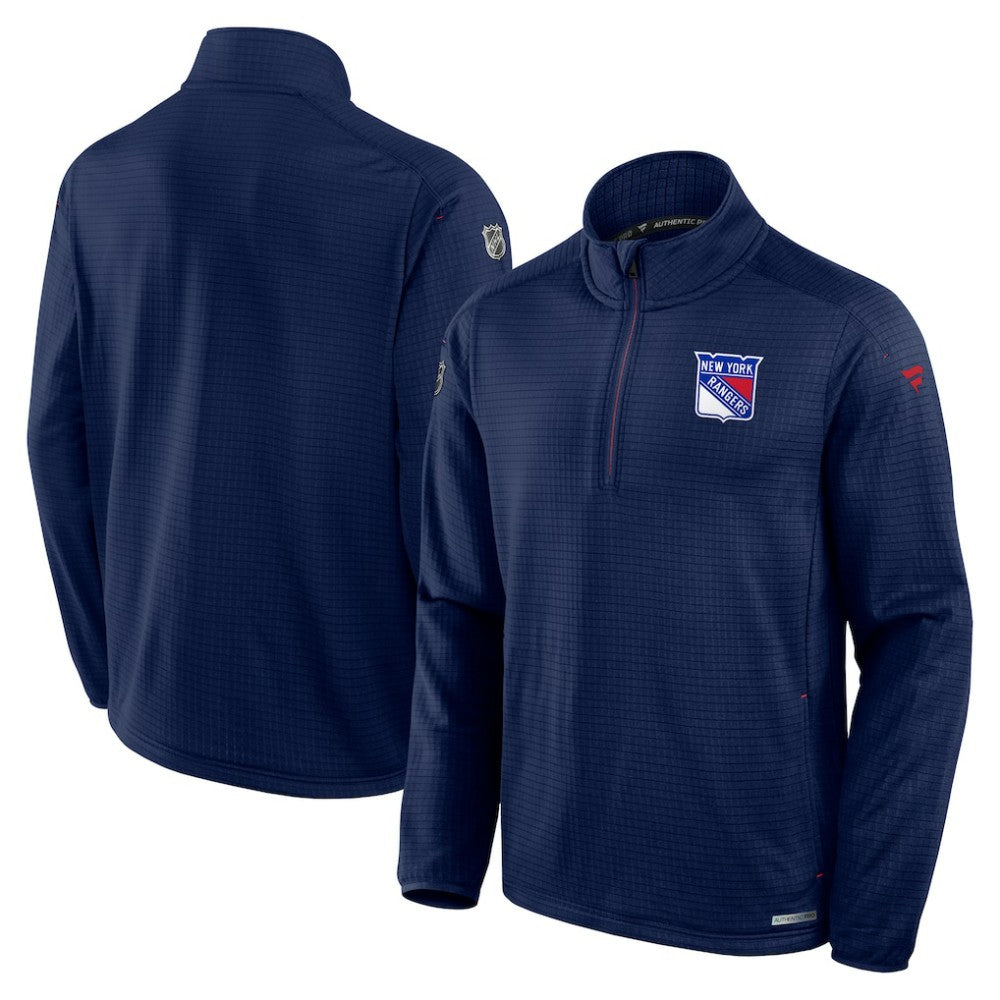 New York Rangers Fanatics Big & Tall Authentic Pro Quarter-Zip Top - Navy Tops
