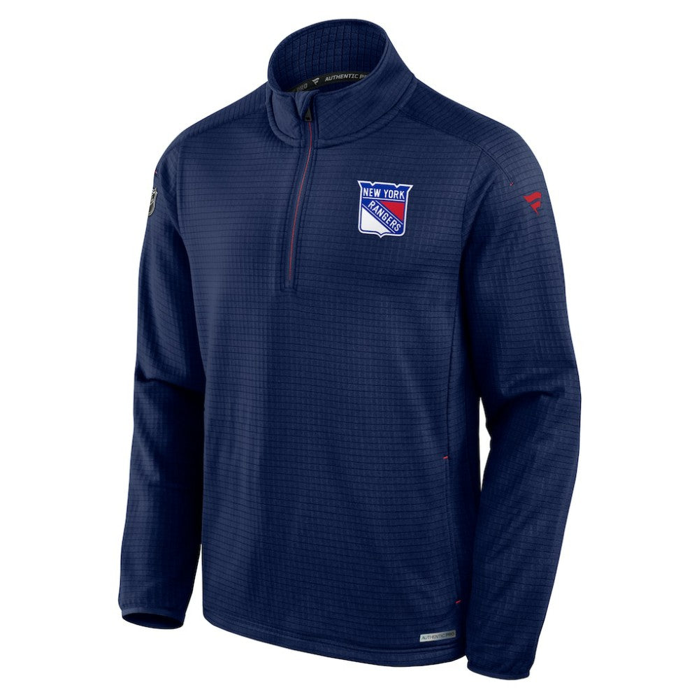 New York Rangers Fanatics Big & Tall Authentic Pro Quarter-Zip Top - Navy Tops