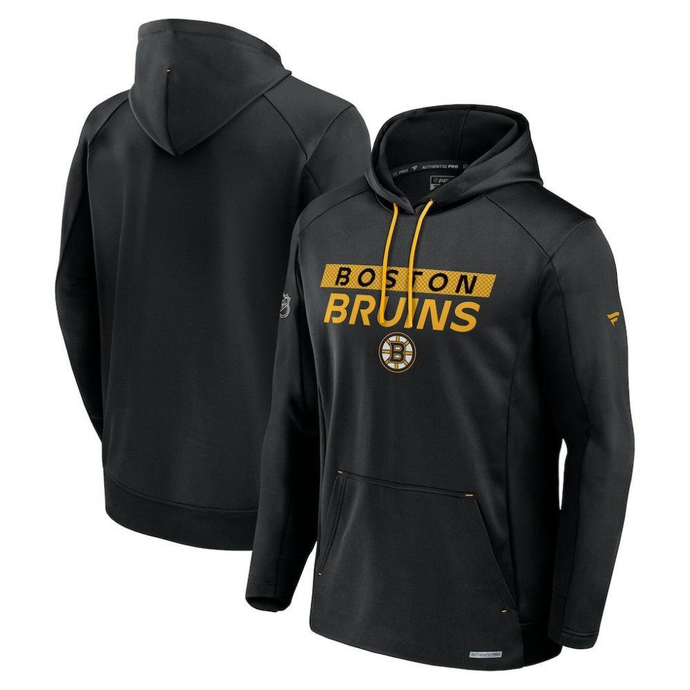 Boston Bruins Fanatics Big & Tall Authentic Pro Pullover Hoodie - Black Hoodies