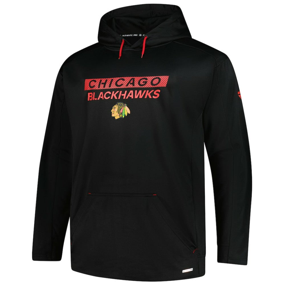Chicago Blackhawks Fanatics Authentic Pro Big & Tall Pullover Hoodie - Black Hoodies