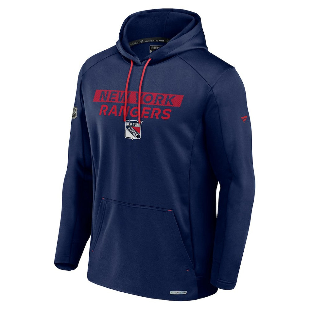 New York Rangers Fanatics Big & Tall Authentic Pro Pullover Hoodie - Blue Hoodies