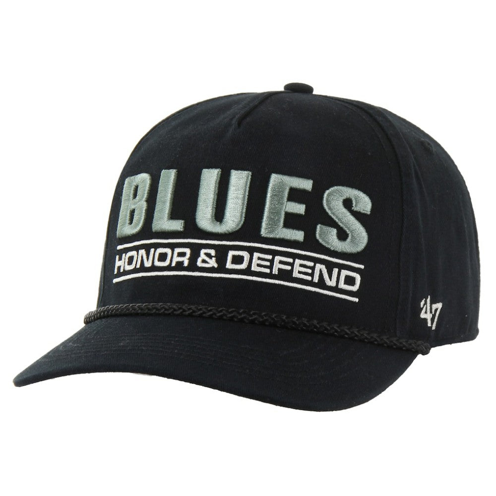 St. Louis Blues '47 OHT Military Appreciation Homeland Honor and Defend Hitch Adjustable Hat - Black Hats