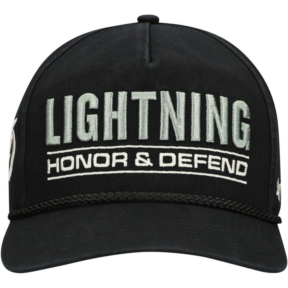 Tampa Bay Lightning '47 OHT Military Appreciation Homeland Honor and Defend Hitch Adjustable Hat - Black Hats