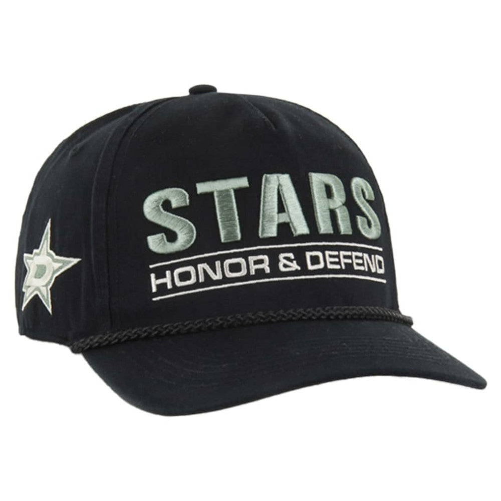 Dallas Stars '47 OHT Military Appreciation Homeland Honor and Defend Hitch Adjustable Hat - Black Hats