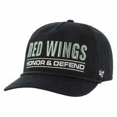 Detroit Red Wings '47 OHT Military Appreciation Homeland Honor and Defend Hitch Adjustable Hat - Black Hats