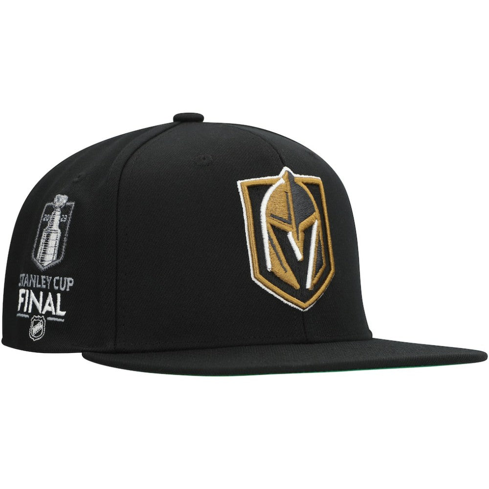 Vegas Golden Knights Mitchell & Ness Core Top Spot Snapback Hat - Black Hats