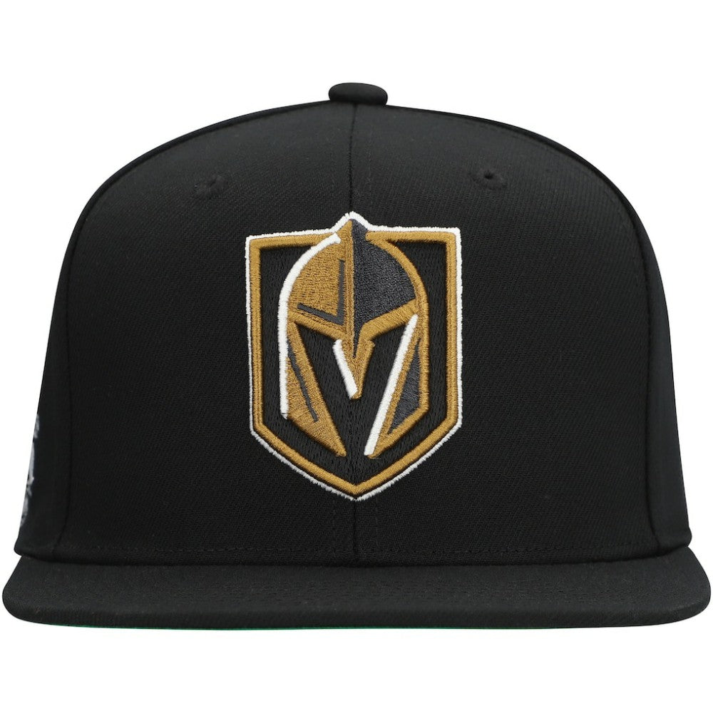 Vegas Golden Knights Mitchell & Ness Core Top Spot Snapback Hat - Black Hats