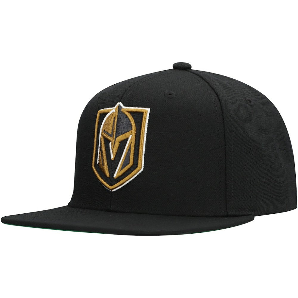 Vegas Golden Knights Mitchell & Ness Core Top Spot Snapback Hat - Black Hats