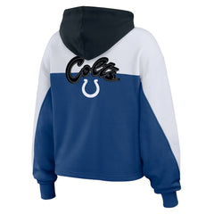 Indianapolis Colts WEAR by Erin Andrews Women's Plus Size Color Block Full-Zip Hoodie - Royal discount