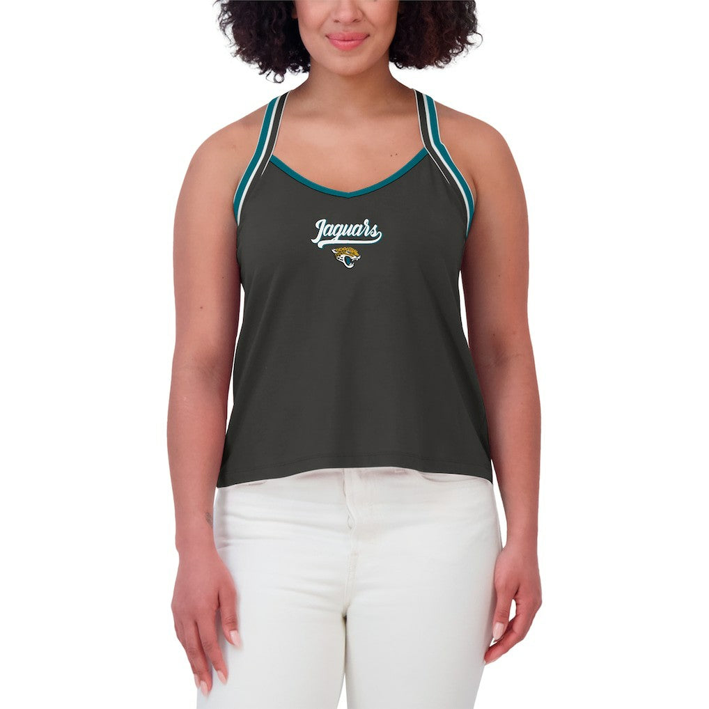 Jacksonville Jaguars WEAR by Erin Andrews Women's Cross Strap Tri-Blend Tank Top - Black online