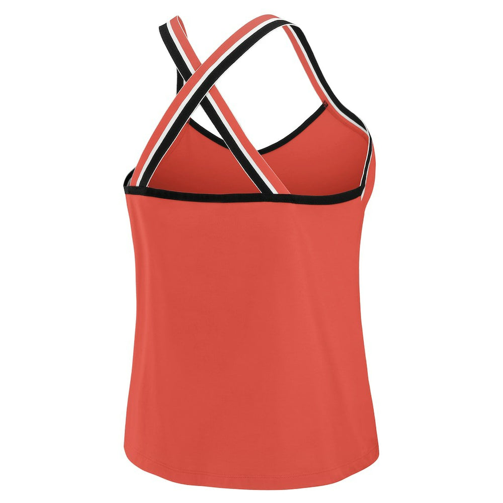 Kansas City Chiefs WEAR by Erin Andrews Women's Cross Strap Tri-Blend Tank Top - Red outlet