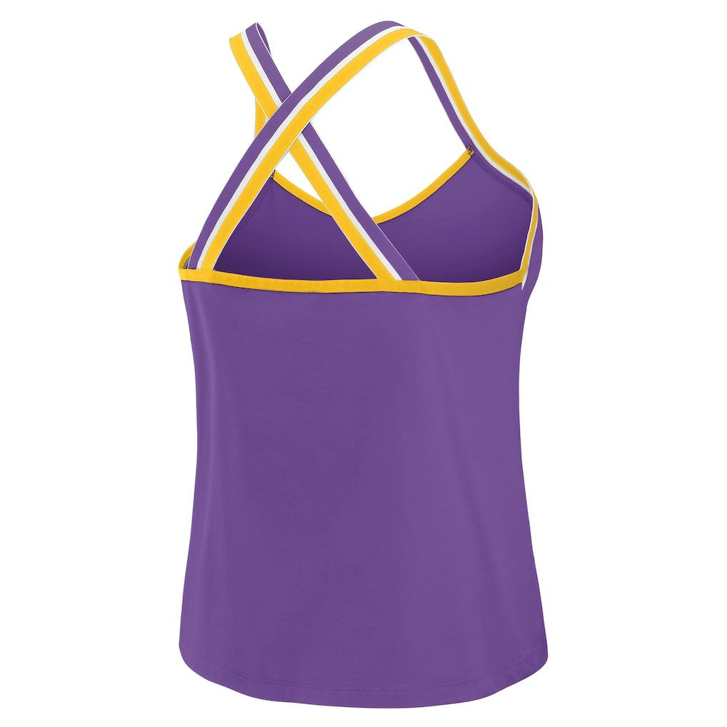 Minnesota Vikings WEAR by Erin Andrews Women's Cross Strap Tri-Blend Tank Top - Purple sale