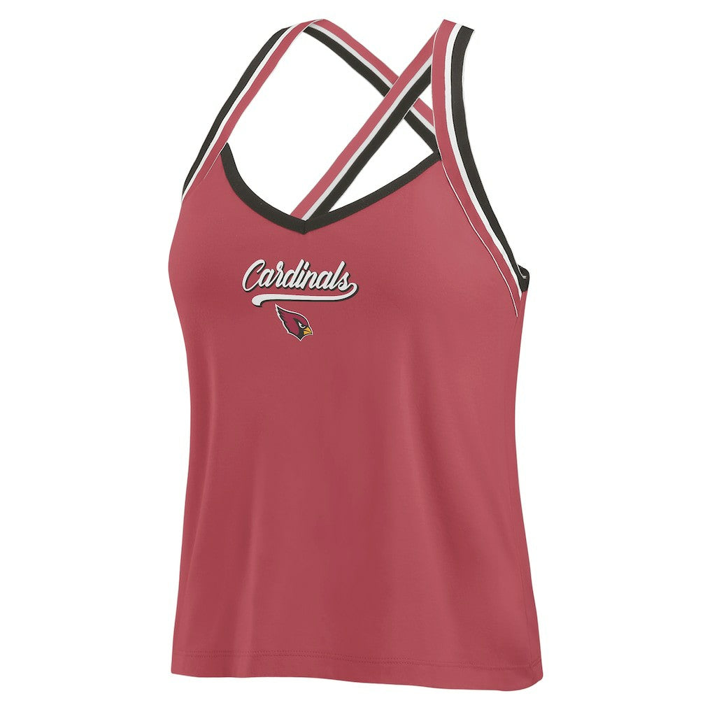 Arizona Cardinals WEAR by Erin Andrews Women's Cross Strap Tri-Blend Tank Top - Cardinal outlet