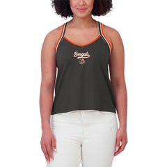 Cincinnati Bengals WEAR by Erin Andrews Women's Cross Strap Tri-Blend Tank Top - Black on sale