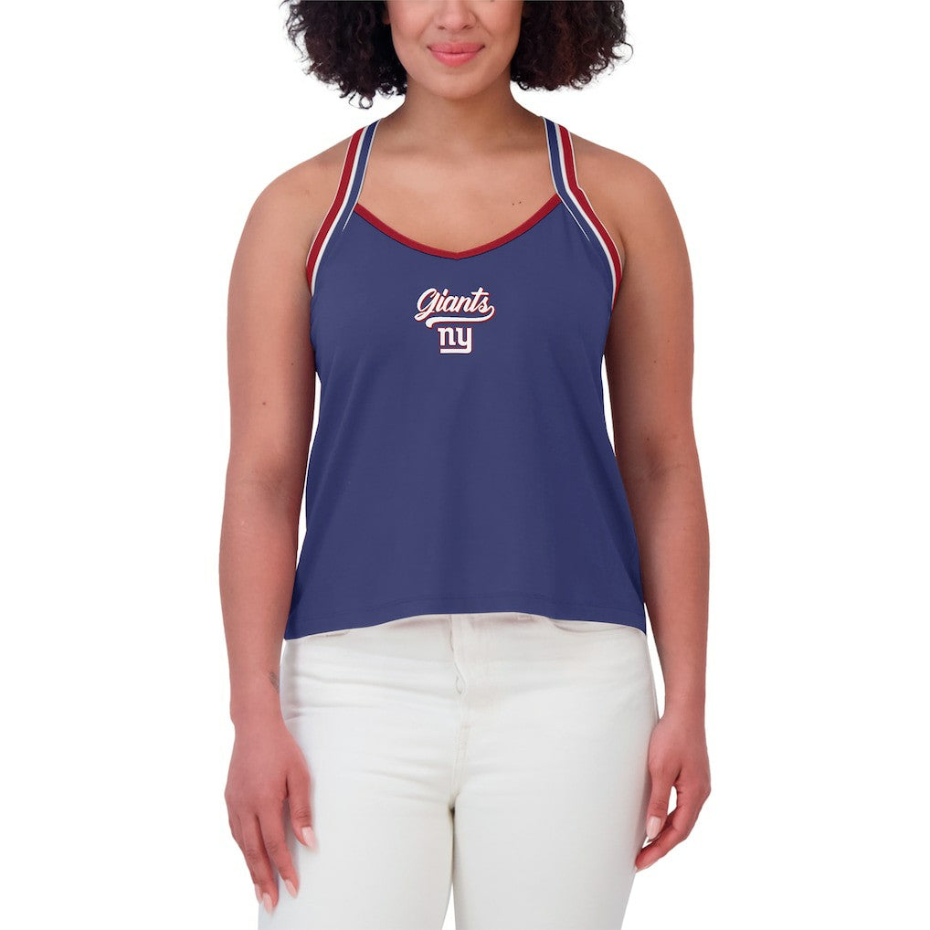 New York Giants WEAR by Erin Andrews Women's Cross Strap Tri-Blend Tank Top - Royal cheap
