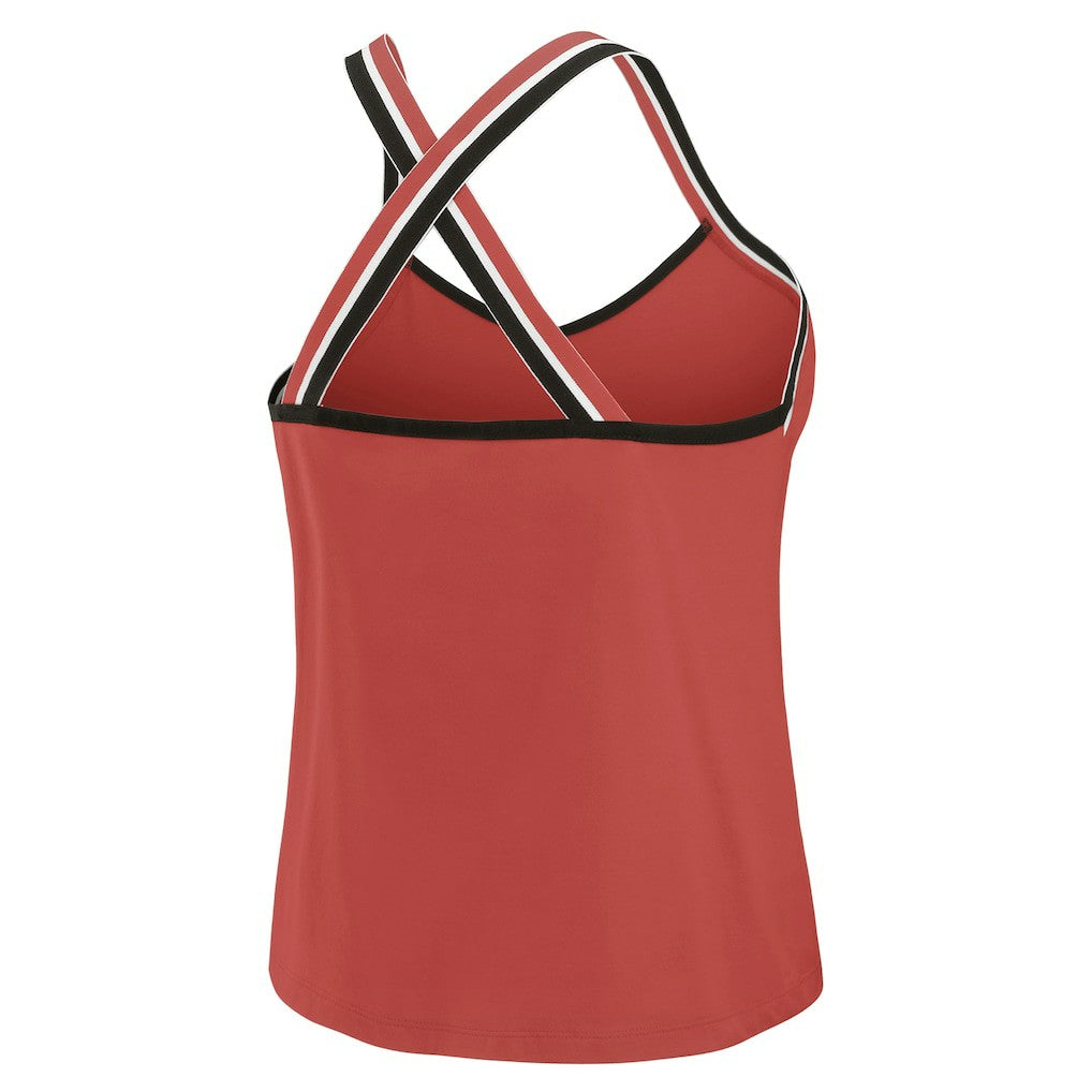 Atlanta Falcons WEAR by Erin Andrews Women's Cross Strap Tri-Blend Tank Top - Red discount