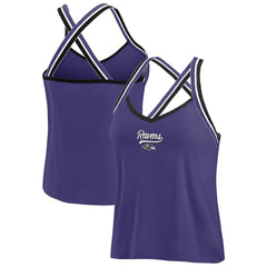 Baltimore Ravens WEAR by Erin Andrews Women's Cross Strap Tri-Blend Tank Top - Purple cheap