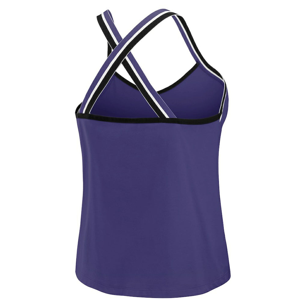 Baltimore Ravens WEAR by Erin Andrews Women's Cross Strap Tri-Blend Tank Top - Purple cheap
