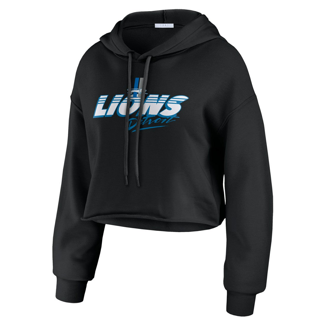 Detroit Lions WEAR by Erin Andrews Women's Prime Cropped Pullover Hoodie - Black online