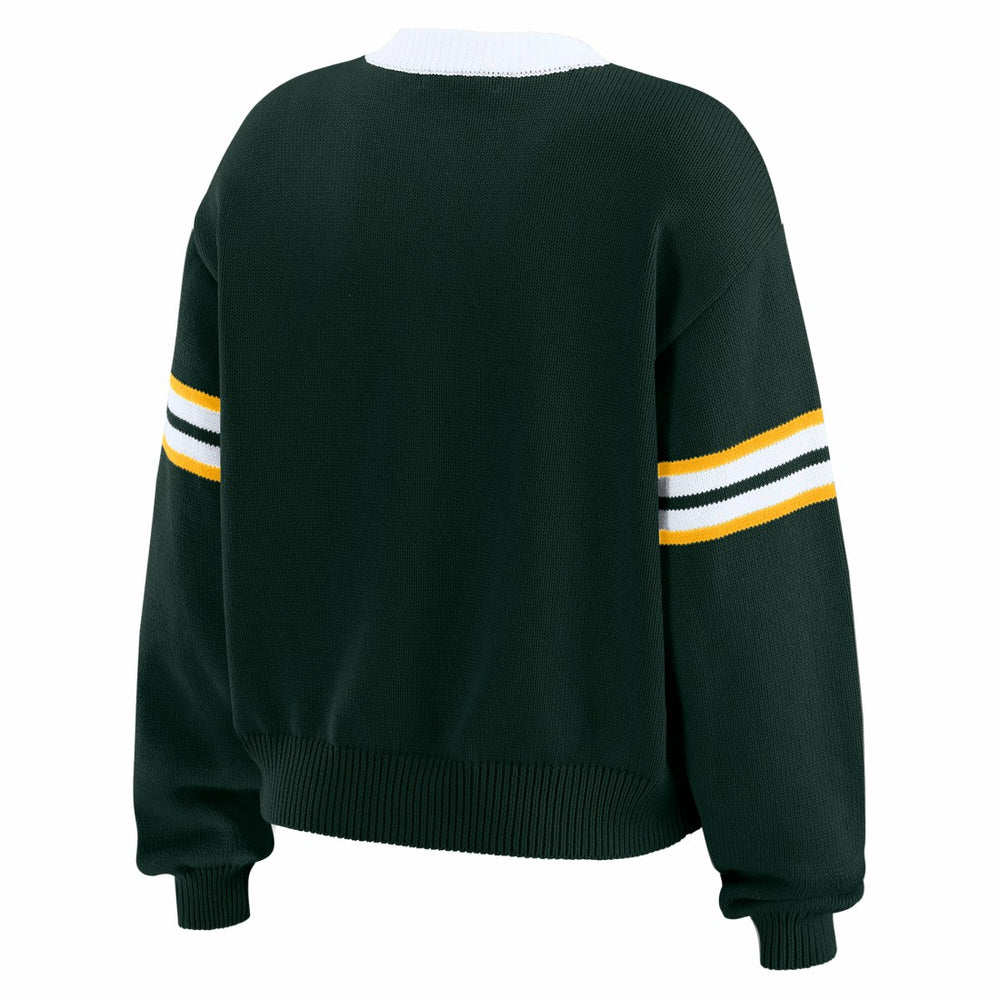 Green Bay Packers WEAR by Erin Andrews Women's Lace-Up Sweater - Green online