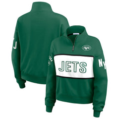 New York Jets WEAR by Erin Andrews Women's Quarter-Zip Jacket - Green online