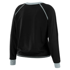 Las Vegas Raiders WEAR by Erin Andrews Women's Tie-Front Long Sleeve T-Shirt - Black online