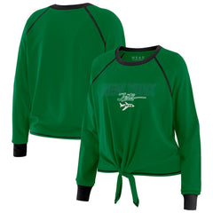 New York Jets WEAR by Erin Andrews Women's Tie-Front Long Sleeve T-Shirt - Green on sale