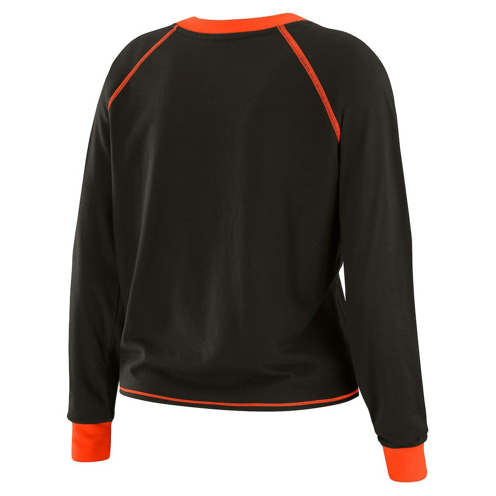 Cincinnati Bengals WEAR by Erin Andrews Women's Tie-Front Long Sleeve T-Shirt - Black online