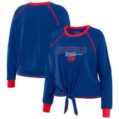 Buffalo Bills WEAR by Erin Andrews Women's Tie-Front Long Sleeve T-Shirt - Royal sale