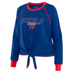 Buffalo Bills WEAR by Erin Andrews Women's Tie-Front Long Sleeve T-Shirt - Royal sale