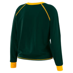 Green Bay Packers WEAR by Erin Andrews Women's Tie-Front Long Sleeve T-Shirt - Green cheap