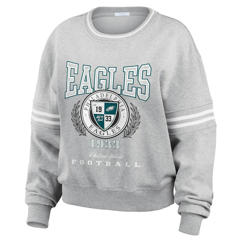 Philadelphia Eagles WEAR by Erin Andrews Women's Pullover Sweatshirt - Heather Gray discount