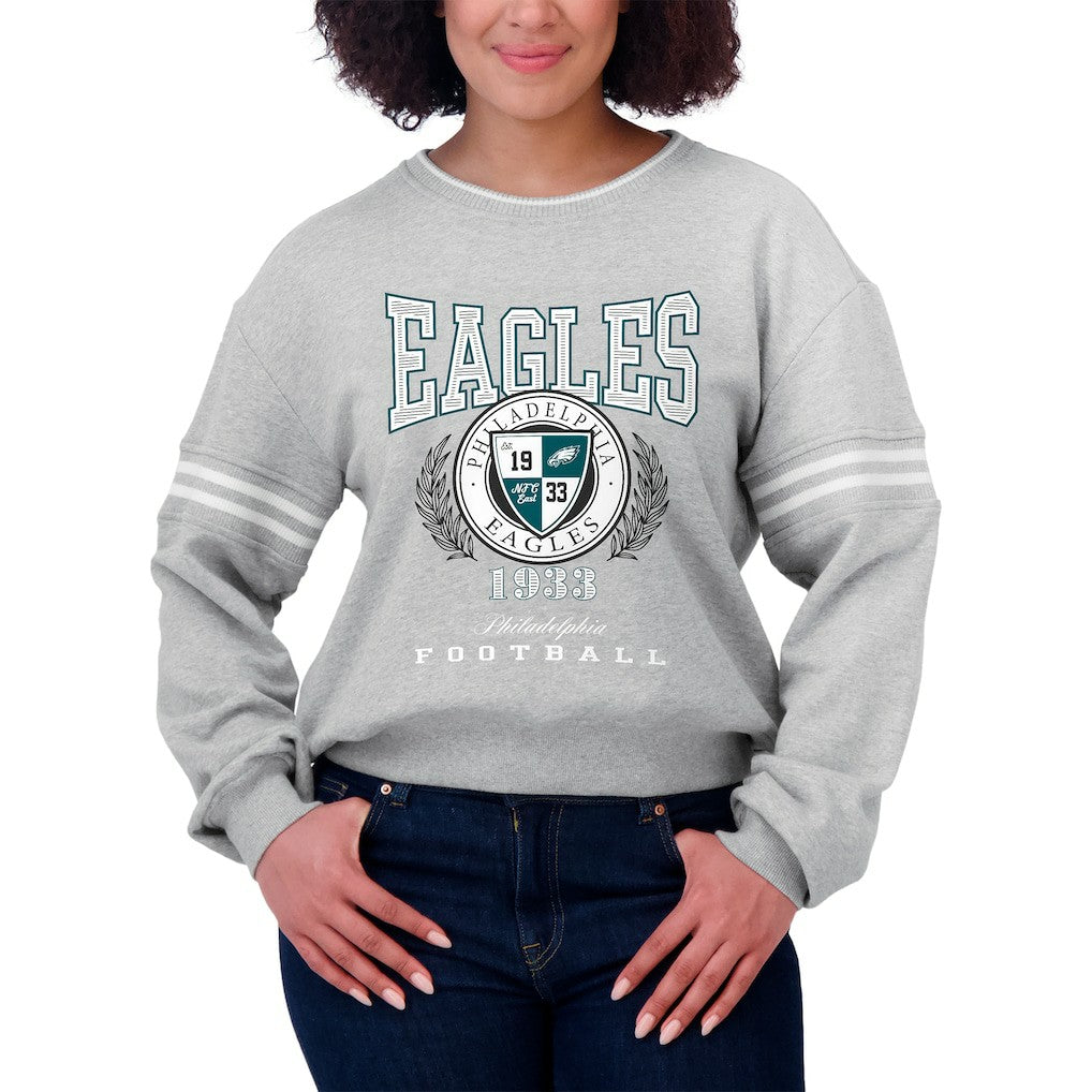 Philadelphia Eagles WEAR by Erin Andrews Women's Pullover Sweatshirt - Heather Gray discount